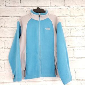 North Face zip up fleece jacket long sleeve girls